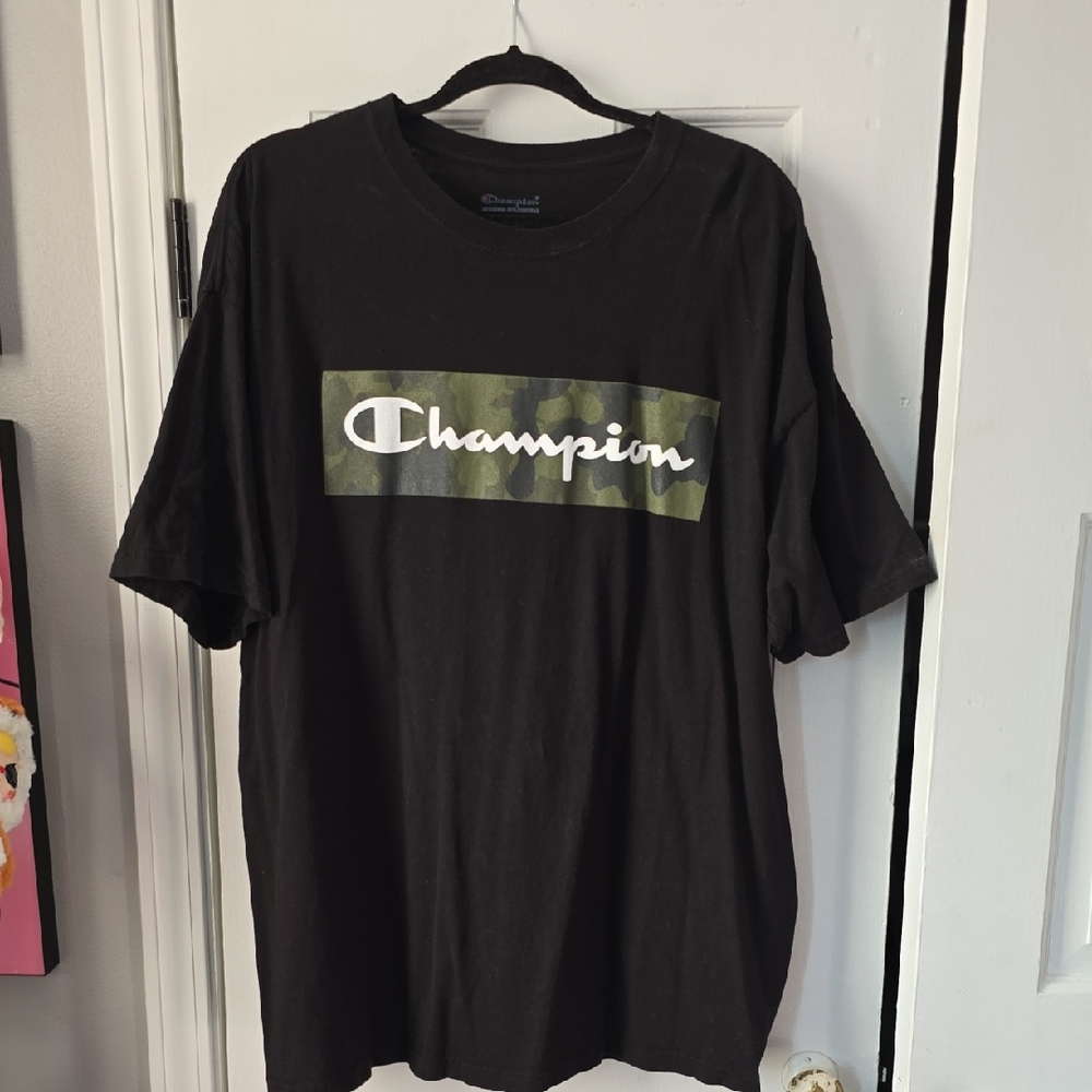 Champion Black Camo Logo T-Shirt